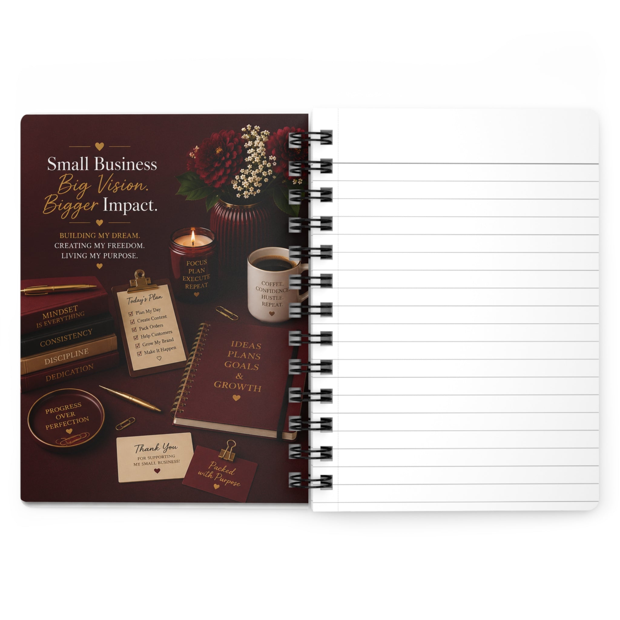 Small Business. Big Vision. Bigger Impact. | Hardcover Journal for Entrepreneurs & Business Owners
