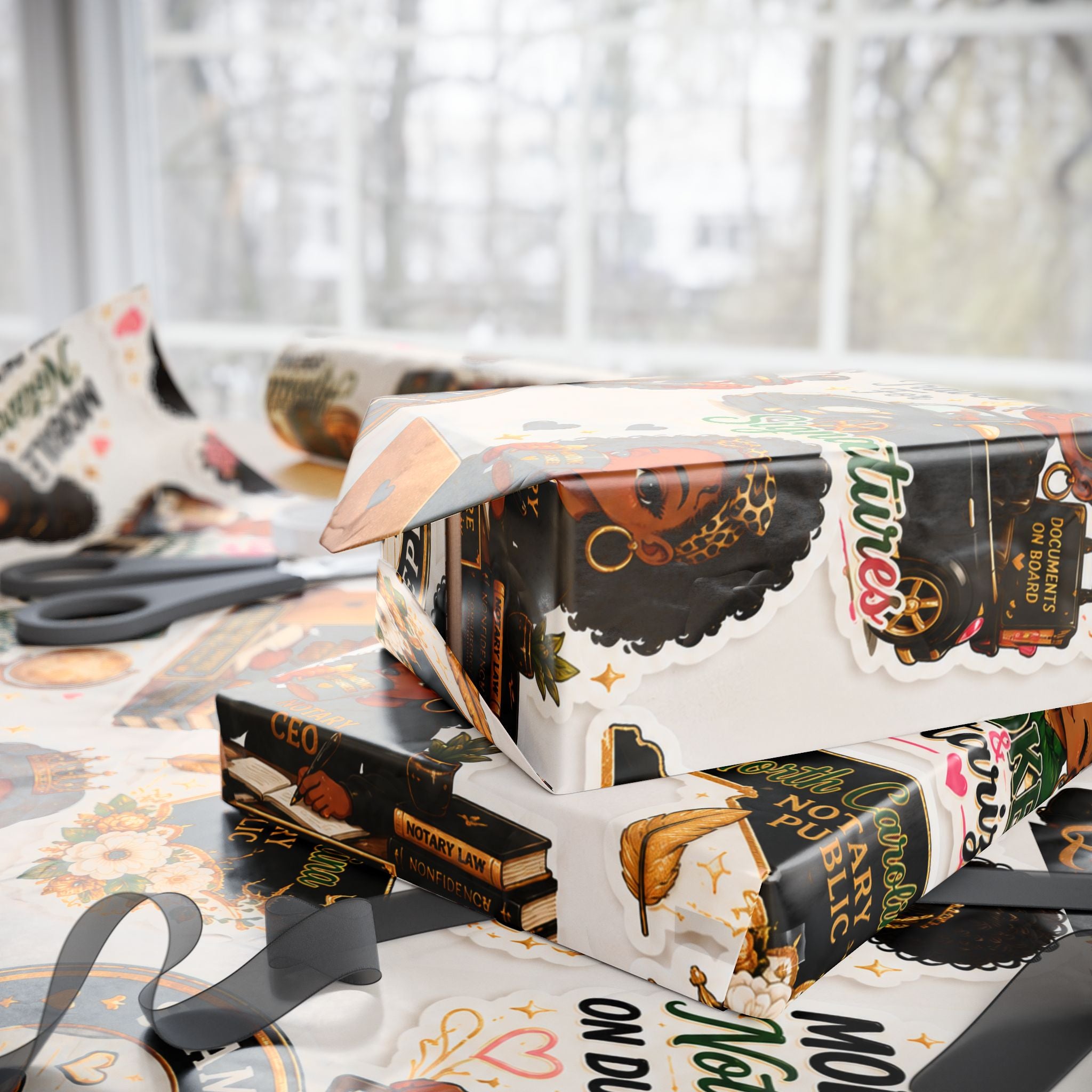 Notary Boss Wrapping Paper – Wrap it. Gift it. Make it official. 🎁🖊️✨