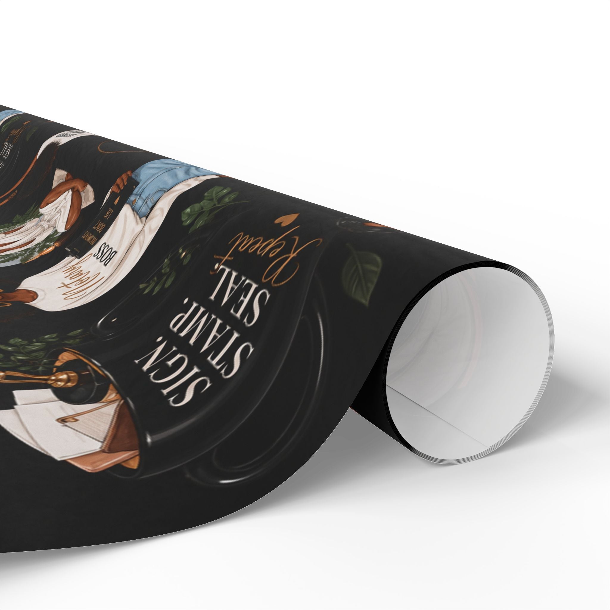 Notary Boss Self-Care Wrapping Paper – Professional Women Gift Wrap💗✍🏾🎁✨
