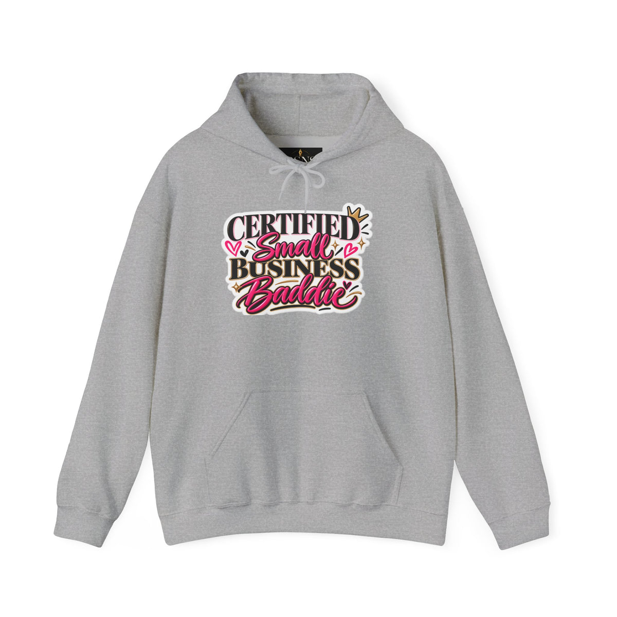 Certified Small Business Baddie Hoodie — Bold Women Entrepreneur Graphic Sweatshirt