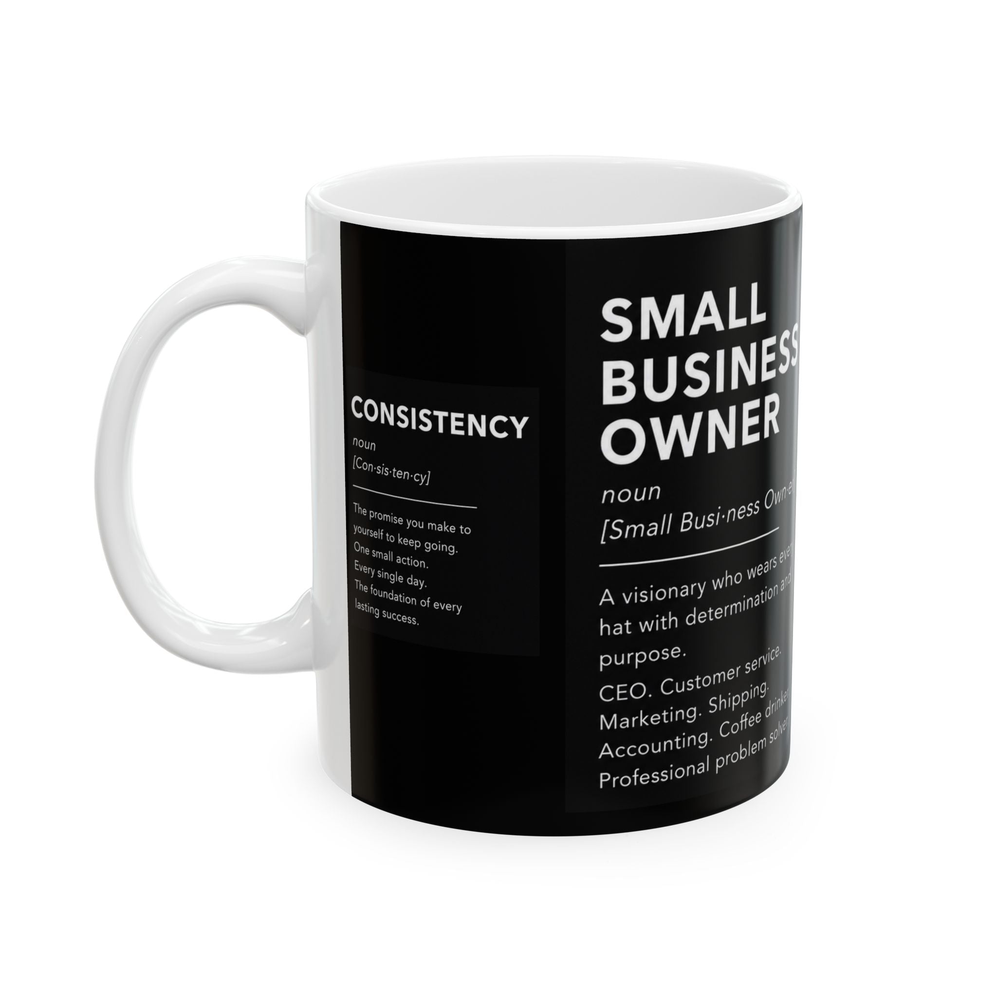 ☕ Small Business Owner Definition Coffee Mug | Entrepreneur Mug | CEO Gift | Minimalist Business Owner Cup | Success & Motivation Mug