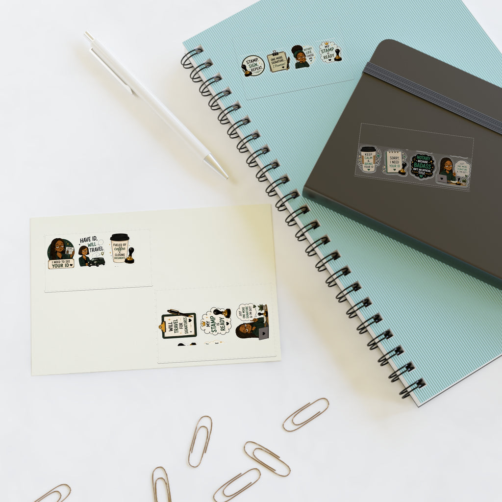 I Need to See Your ID Vinyl Sticker | Funny Notary Sticker | Notary Public Laptop Sticker | Business Owner Gift:  Sticker Sheets ✍🏽🤎