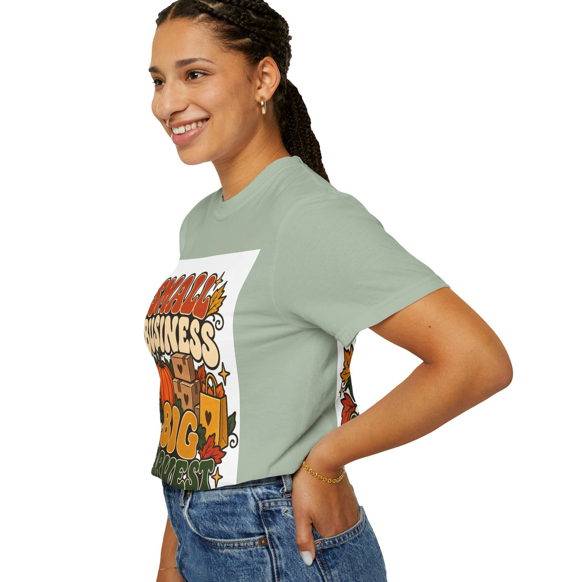 Small Business Big Harvest T-Shirt — Fall Entrepreneur Garment-Dyed Tee