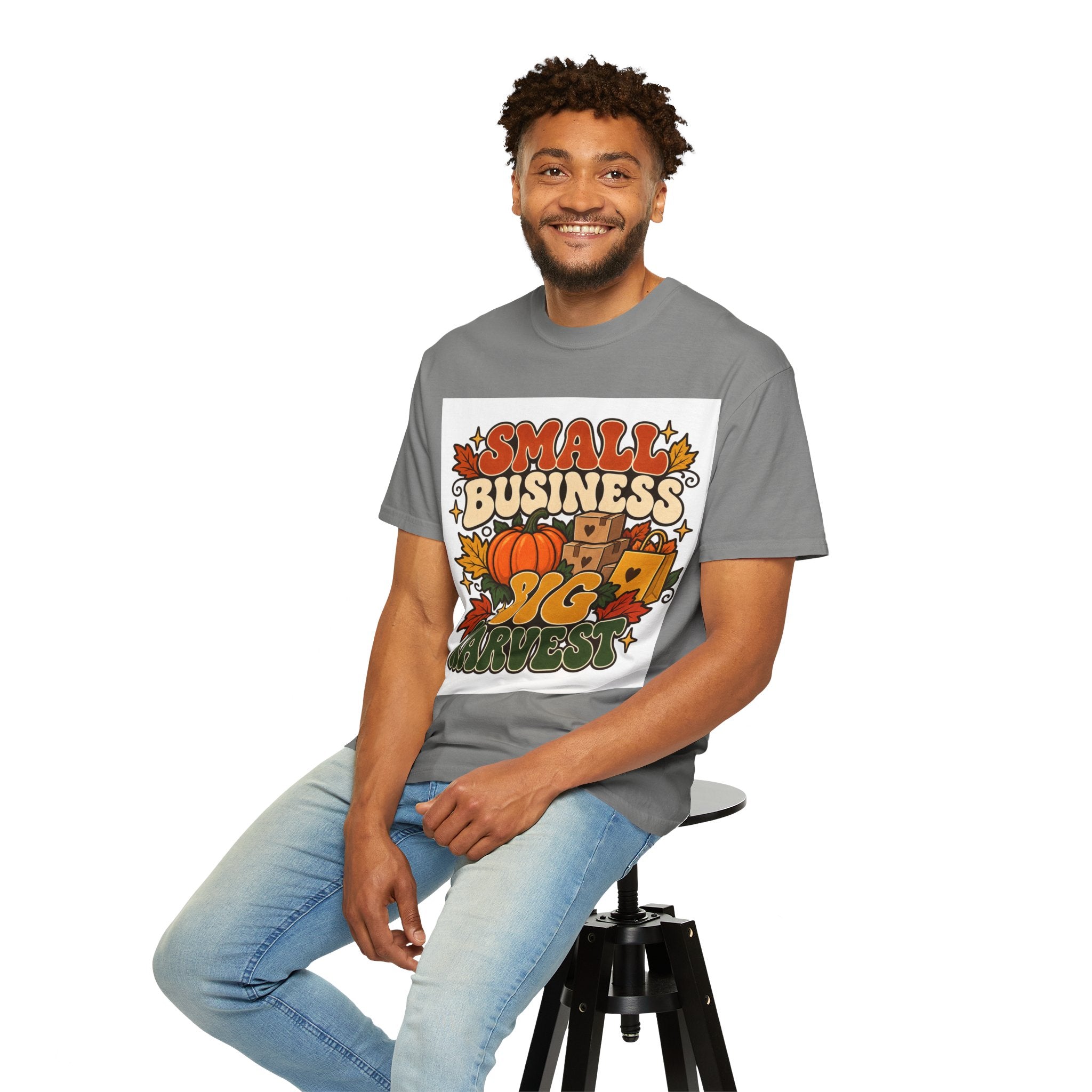 Small Business Big Harvest T-Shirt — Fall Entrepreneur Garment-Dyed Tee