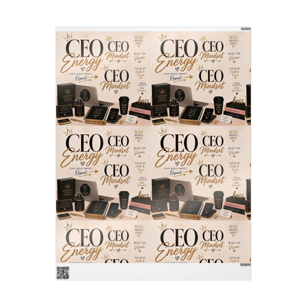 👑 CEO Energy Wrapping Paper – Small Business Owner Gift Wrap ✨