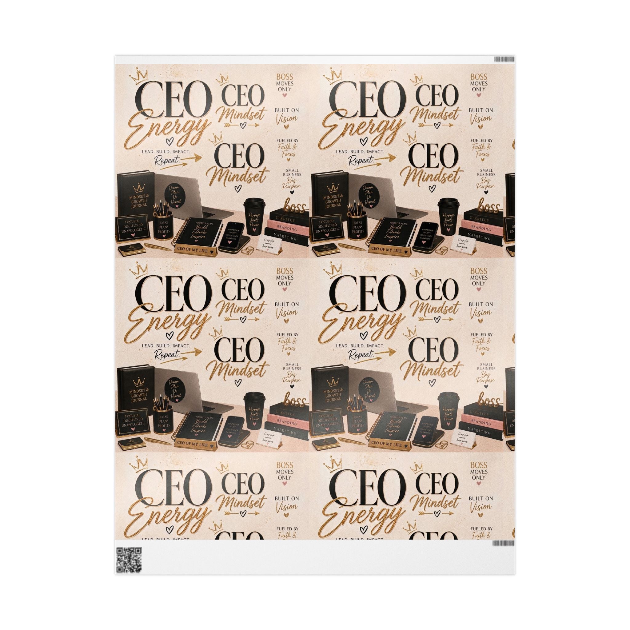 👑 CEO Energy Wrapping Paper – Small Business Owner Gift Wrap ✨