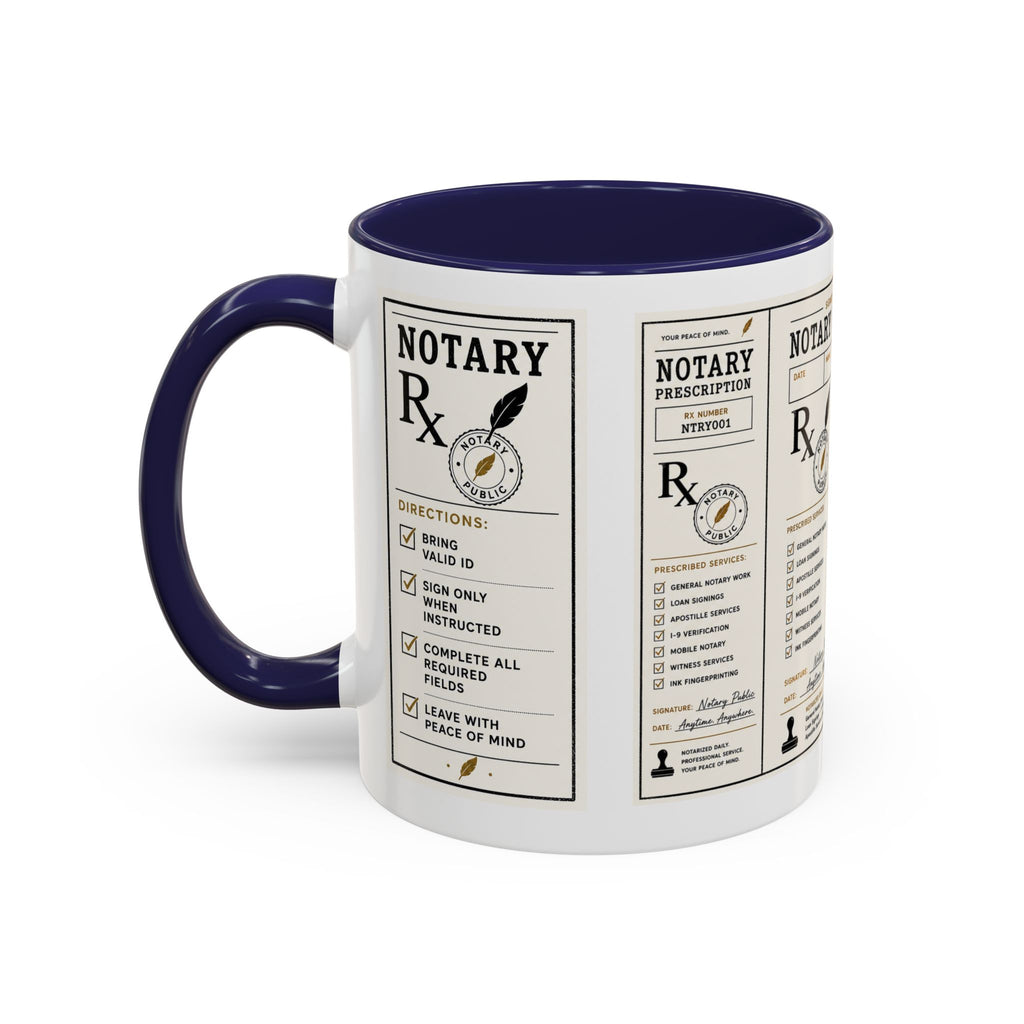 Notary Prescription | Accent Coffee Mug (11oz & 15oz)