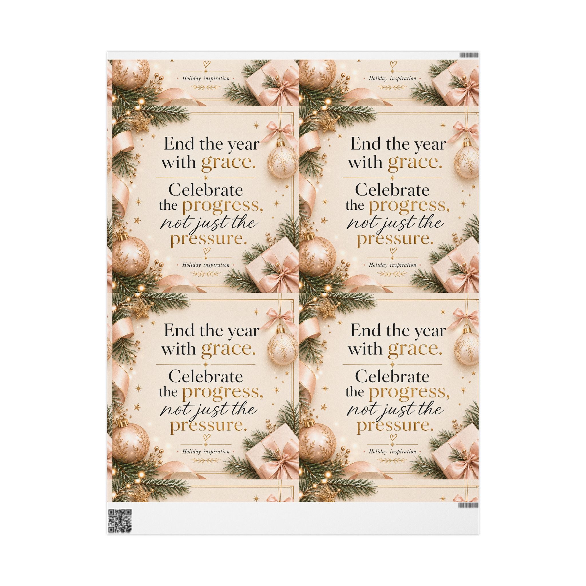 ✨ End the Year With Grace Wrapping Paper – Inspirational Holiday Gift Wrap 🎄