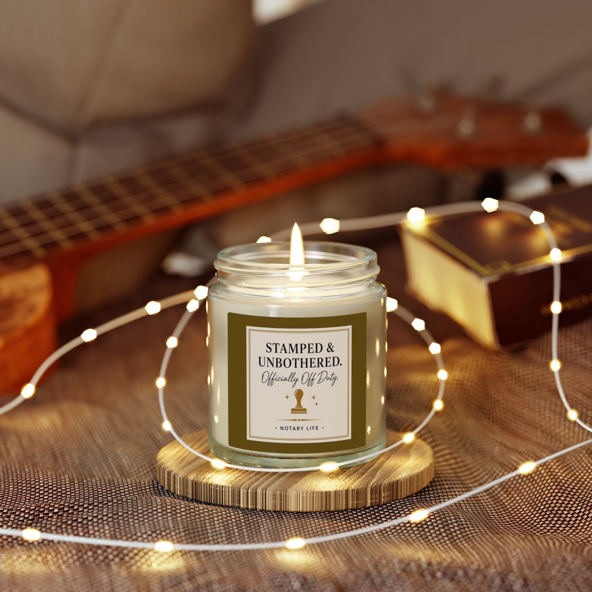 Stamped & Unbothered. Officially Off Duty. | Notary Life Scented Candle (4oz & 9oz)