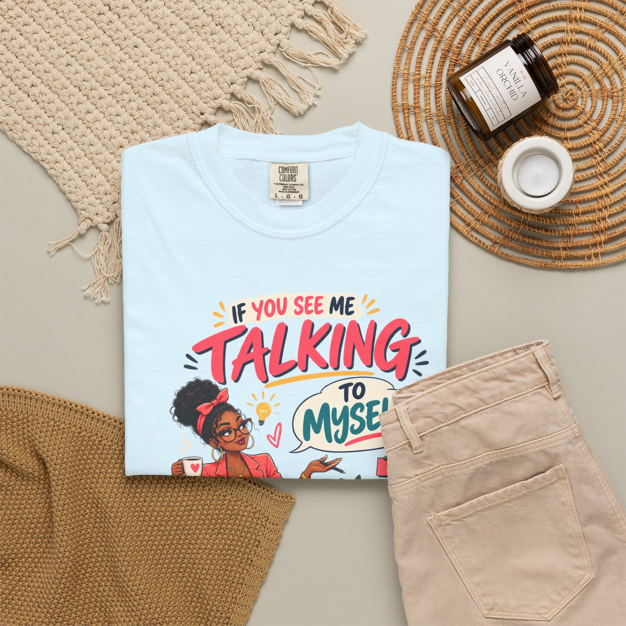 Funny Small Business Owner T-Shirt — “If You See Me Talking to Myself” Staff Meeting Graphic Tee