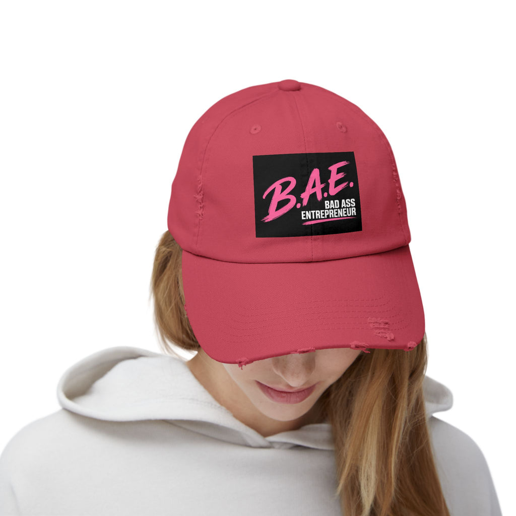 B.A.E. Bad Ass Entrepreneur Distressed Cap | Vintage Business Owner Hat