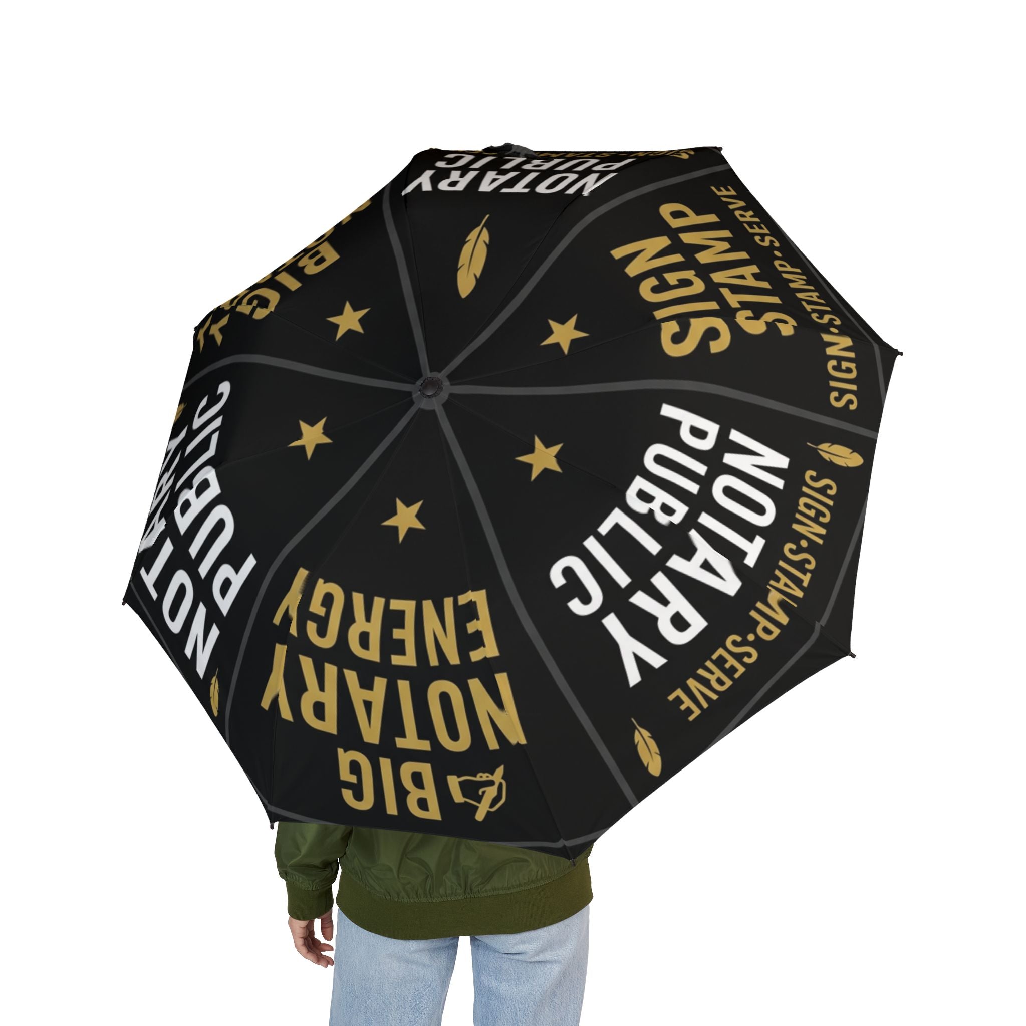 Big Notary Energy | Semi-Automatic Foldable Umbrella for Notaries & Loan Signing Agents