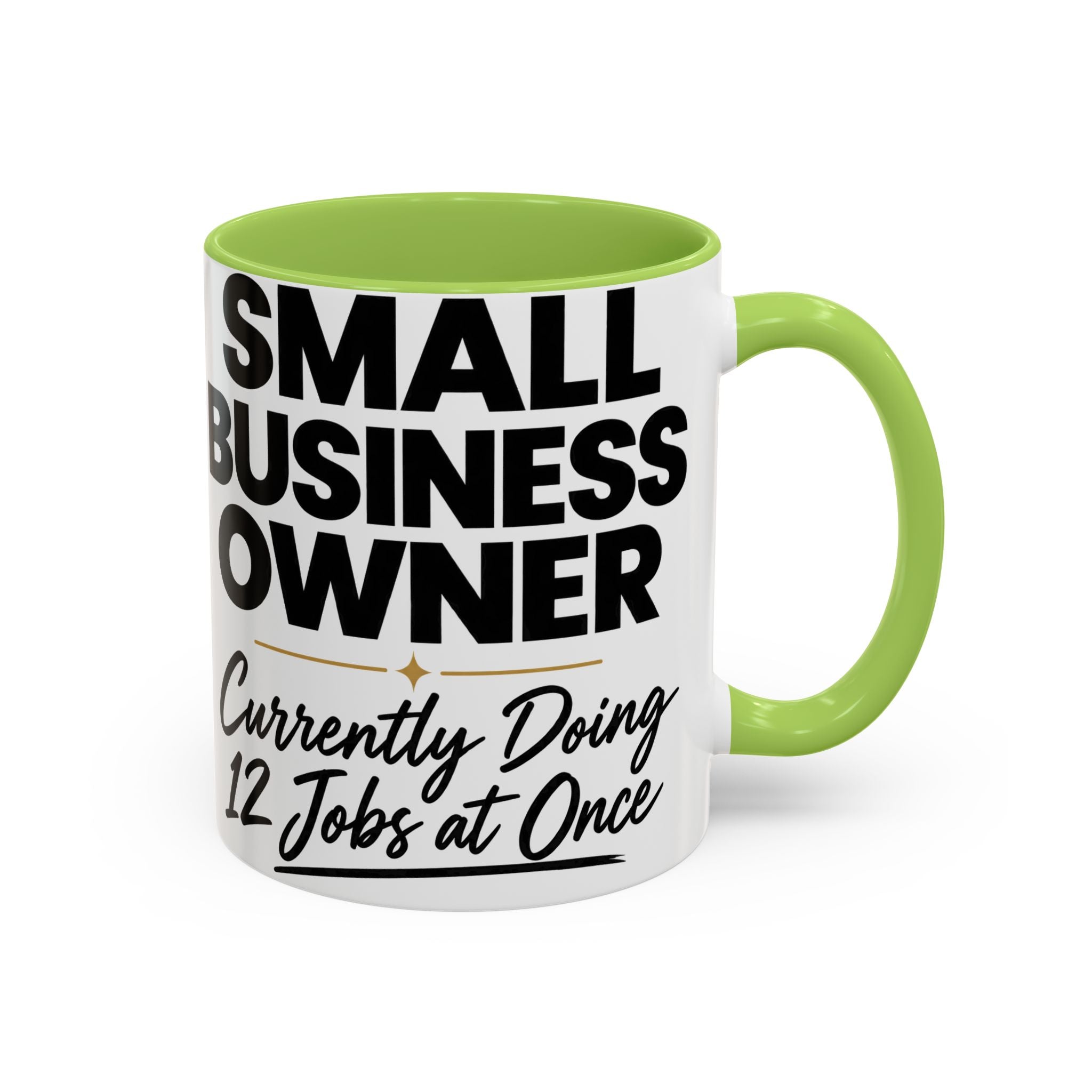 Small Business Owner Mug | “Currently Doing 12 Jobs at Once” Funny Entrepreneur Coffee Cup