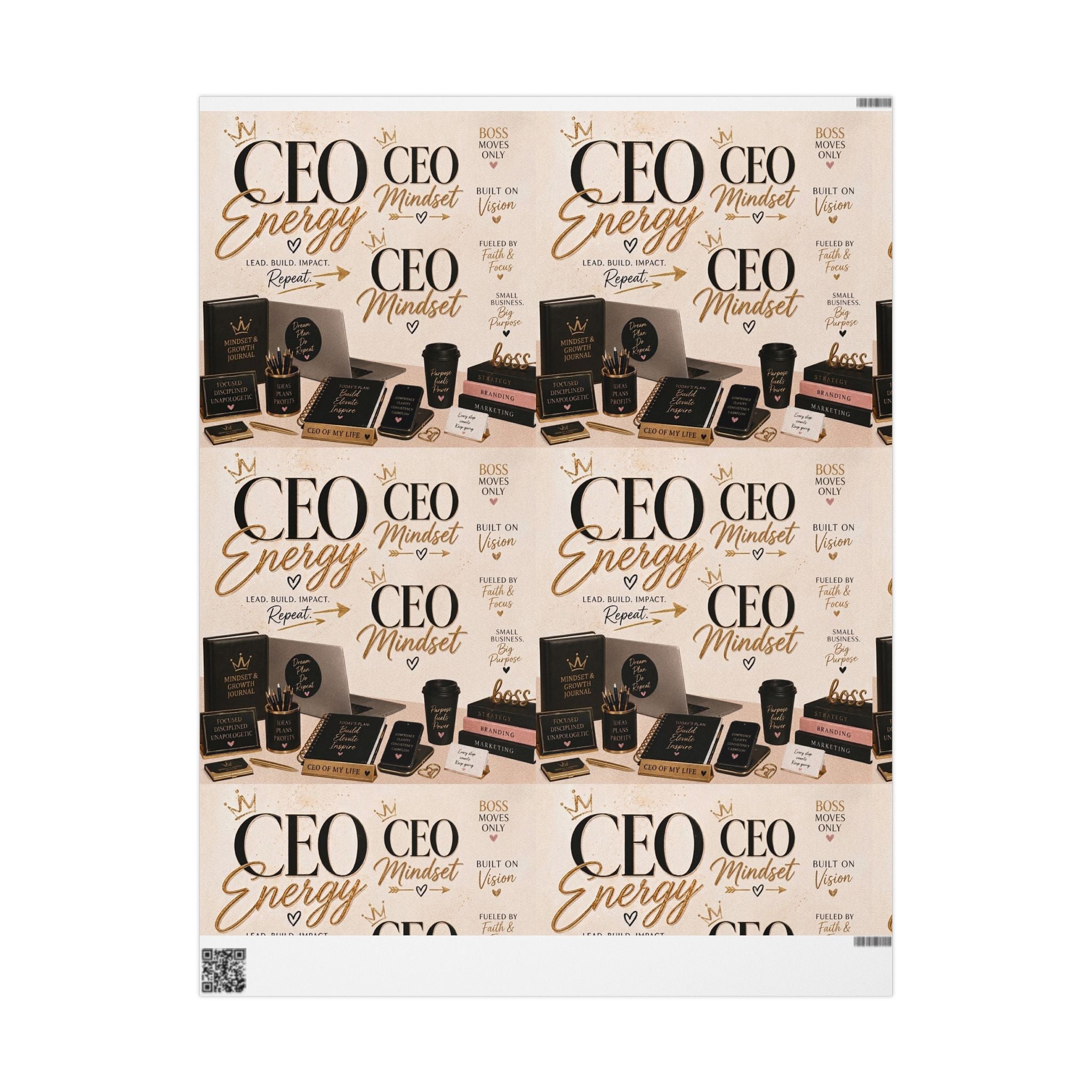 👑 CEO Energy Wrapping Paper – Small Business Owner Gift Wrap ✨