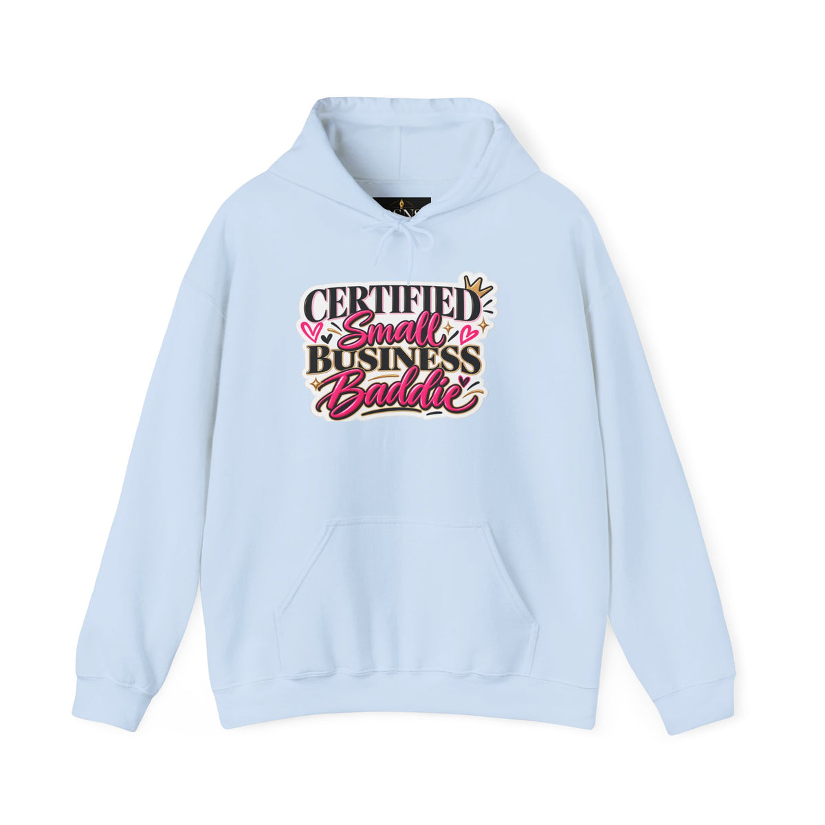 Certified Small Business Baddie Hoodie — Bold Women Entrepreneur Graphic Sweatshirt