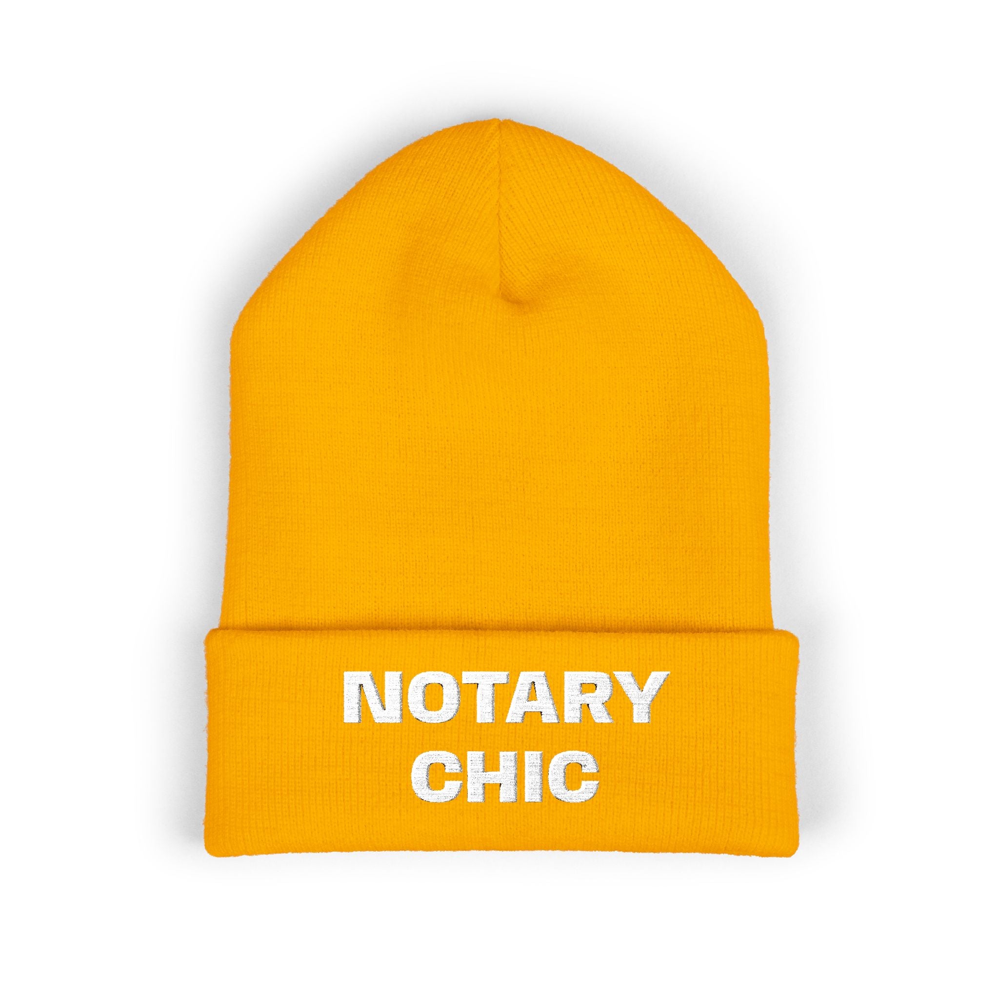 Notary Chic Embroidered Cuffed Beanie | Cozy Notary Public Winter Hat