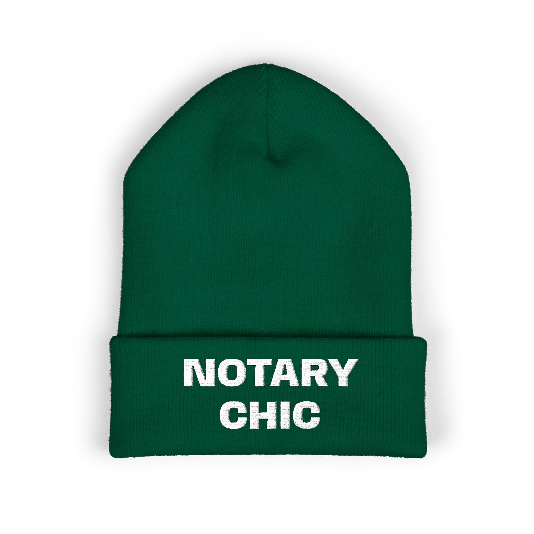 Notary Chic Embroidered Cuffed Beanie | Cozy Notary Public Winter Hat