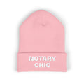 Notary Chic Embroidered Cuffed Beanie | Cozy Notary Public Winter Hat