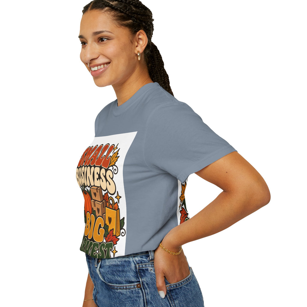 Small Business Big Harvest T-Shirt — Fall Entrepreneur Garment-Dyed Tee