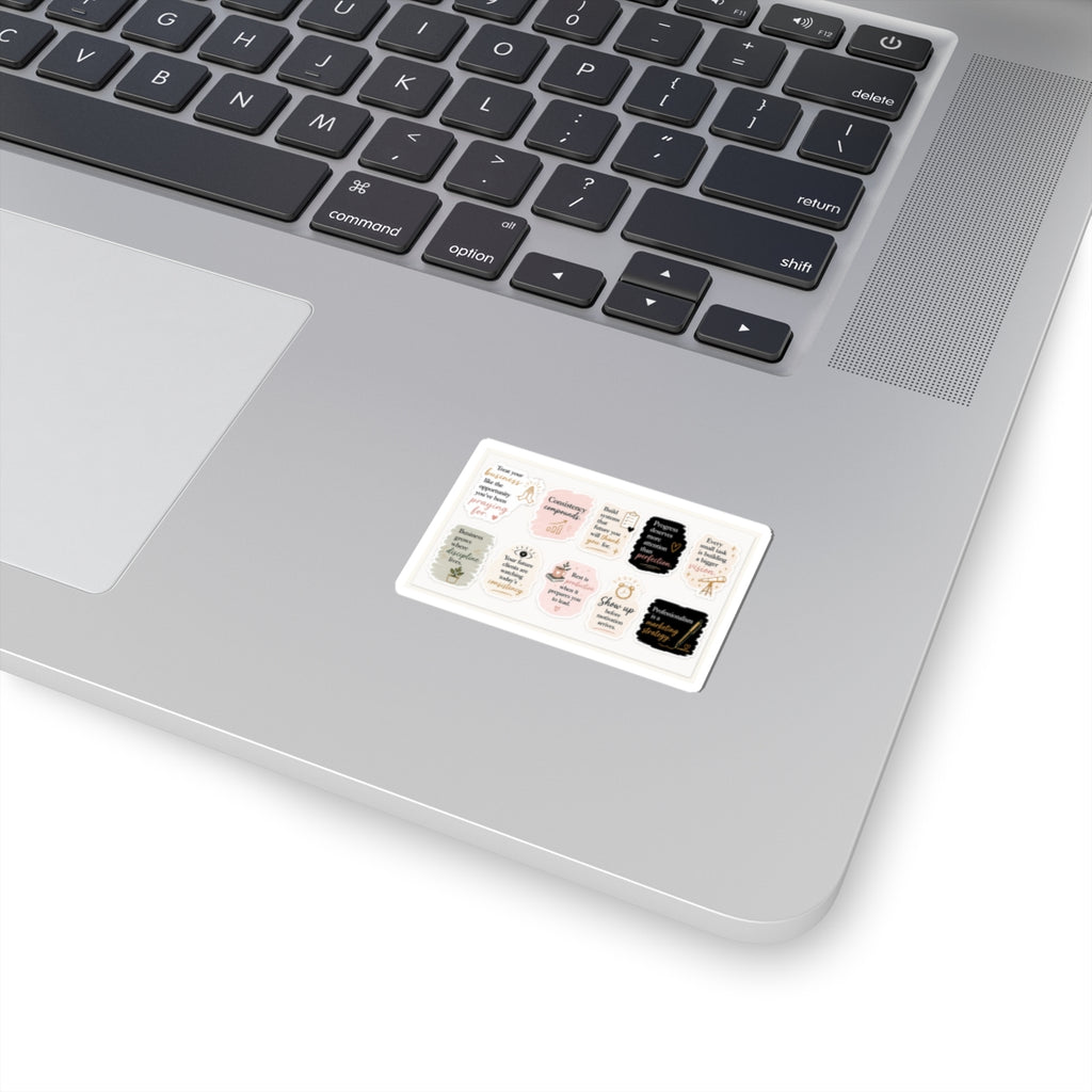 Business Mindset Sticker Sheet. Vinyl Sticker  | Decal | Cute Business Owner Laptop Sticker