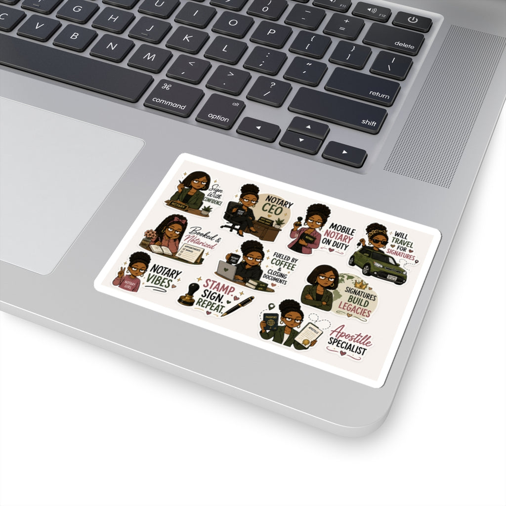 😎 Unbothered CEO Collection | Funny Notary Vinyl Stickers