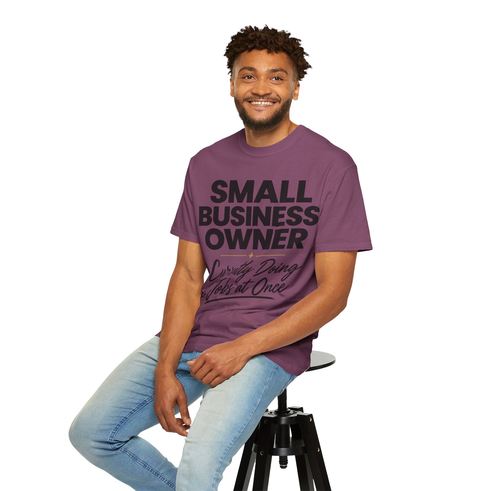 Small Business Owner T-Shirt | “Currently Doing 12 Jobs at Once” Funny Entrepreneur Tee