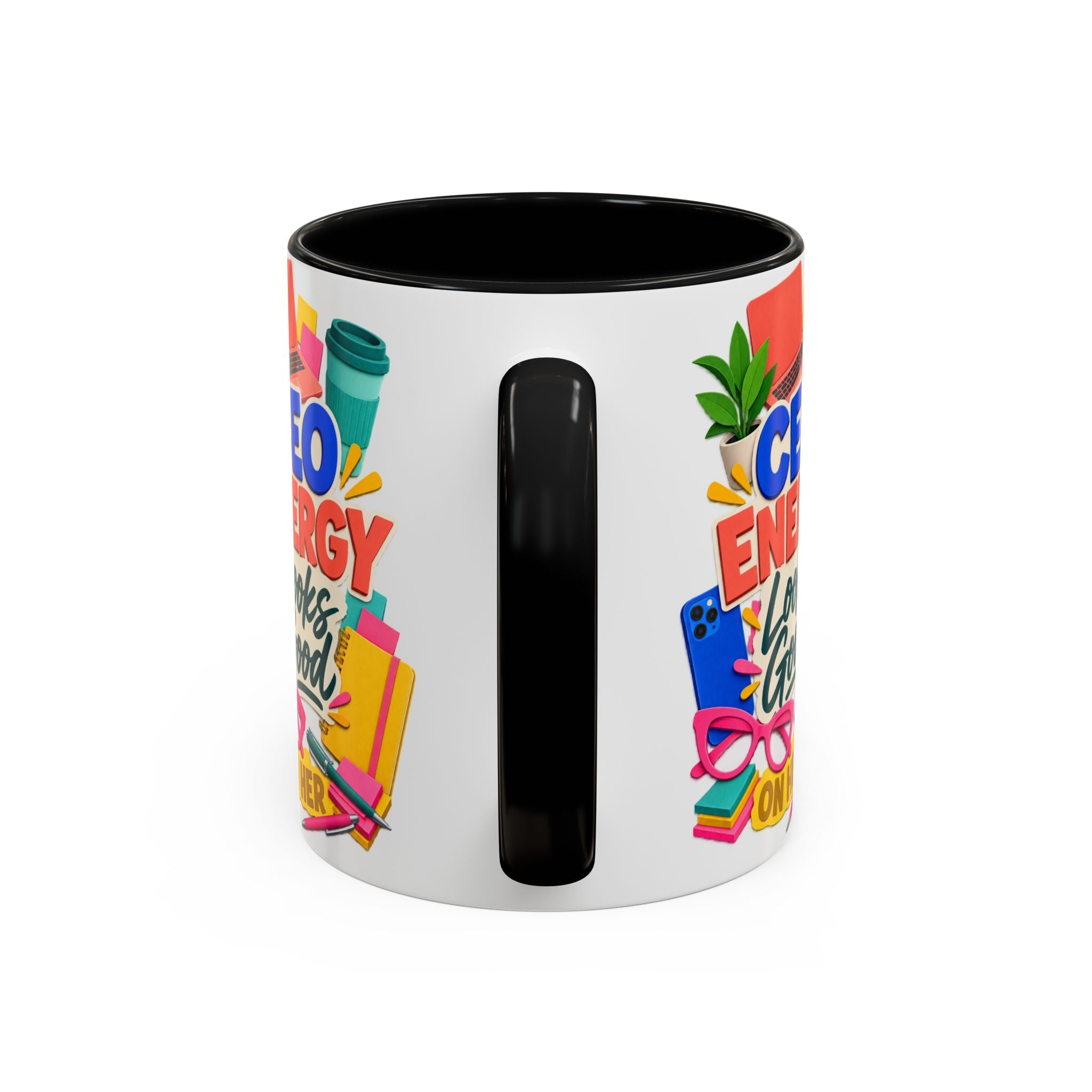 CEO Energy Looks Good on Her Mug | Women in Business Coffee Cup | Female Entrepreneur Gift | Boss Lady Office Mug