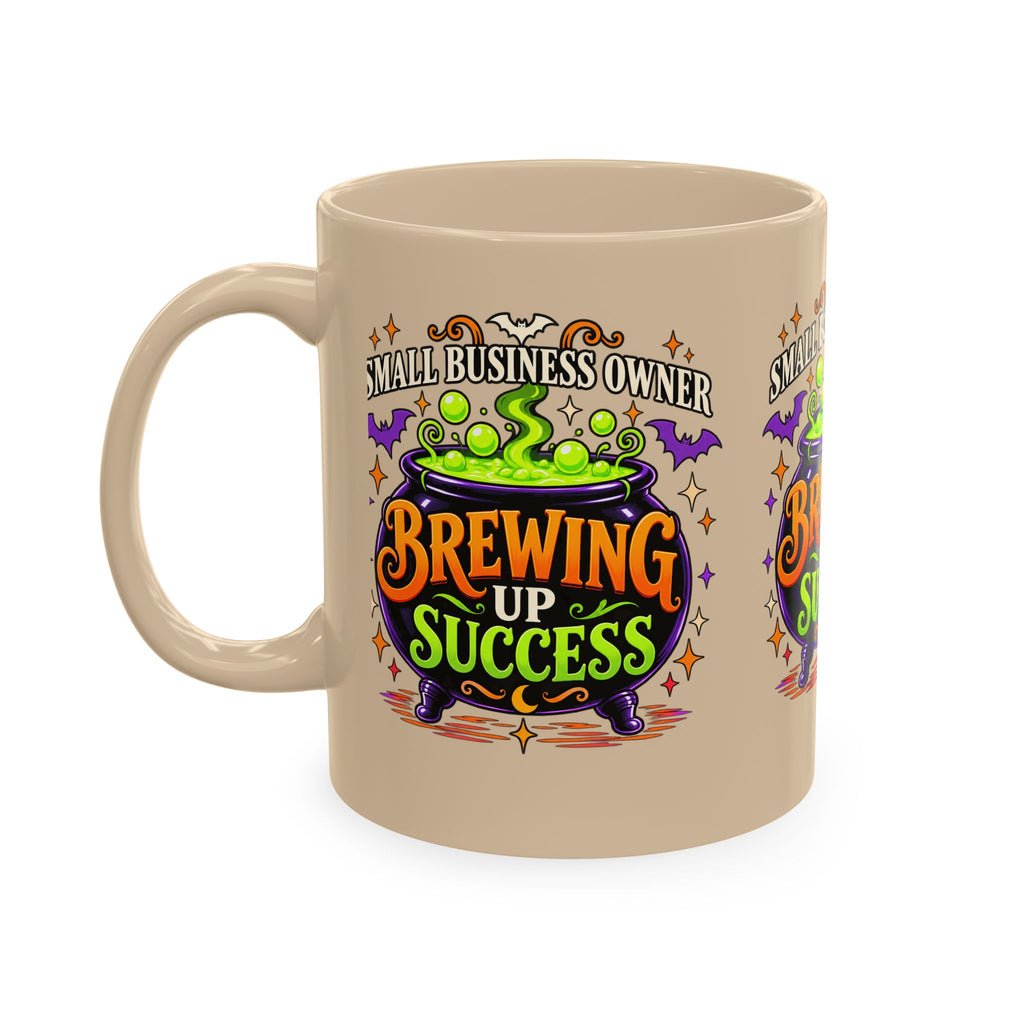 Brewing Up Success Mug | Small Business Owner Halloween Ceramic Coffee Cup