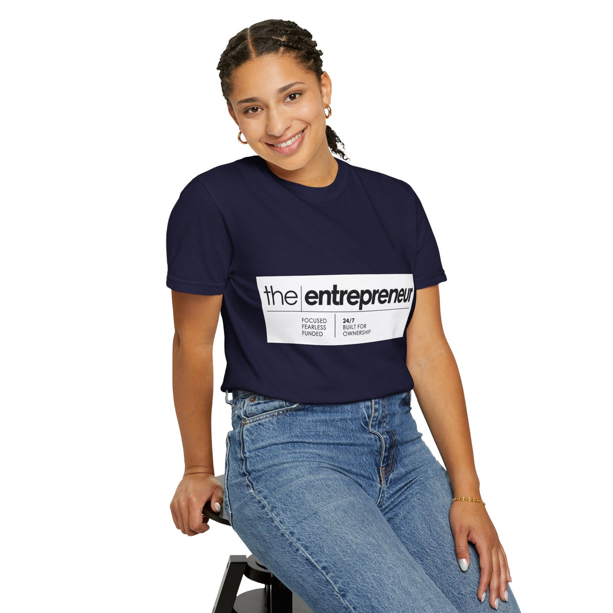 The Entrepreneur Garment-Dyed T-Shirt — Focused, Fearless, Funded Business Owner Tee