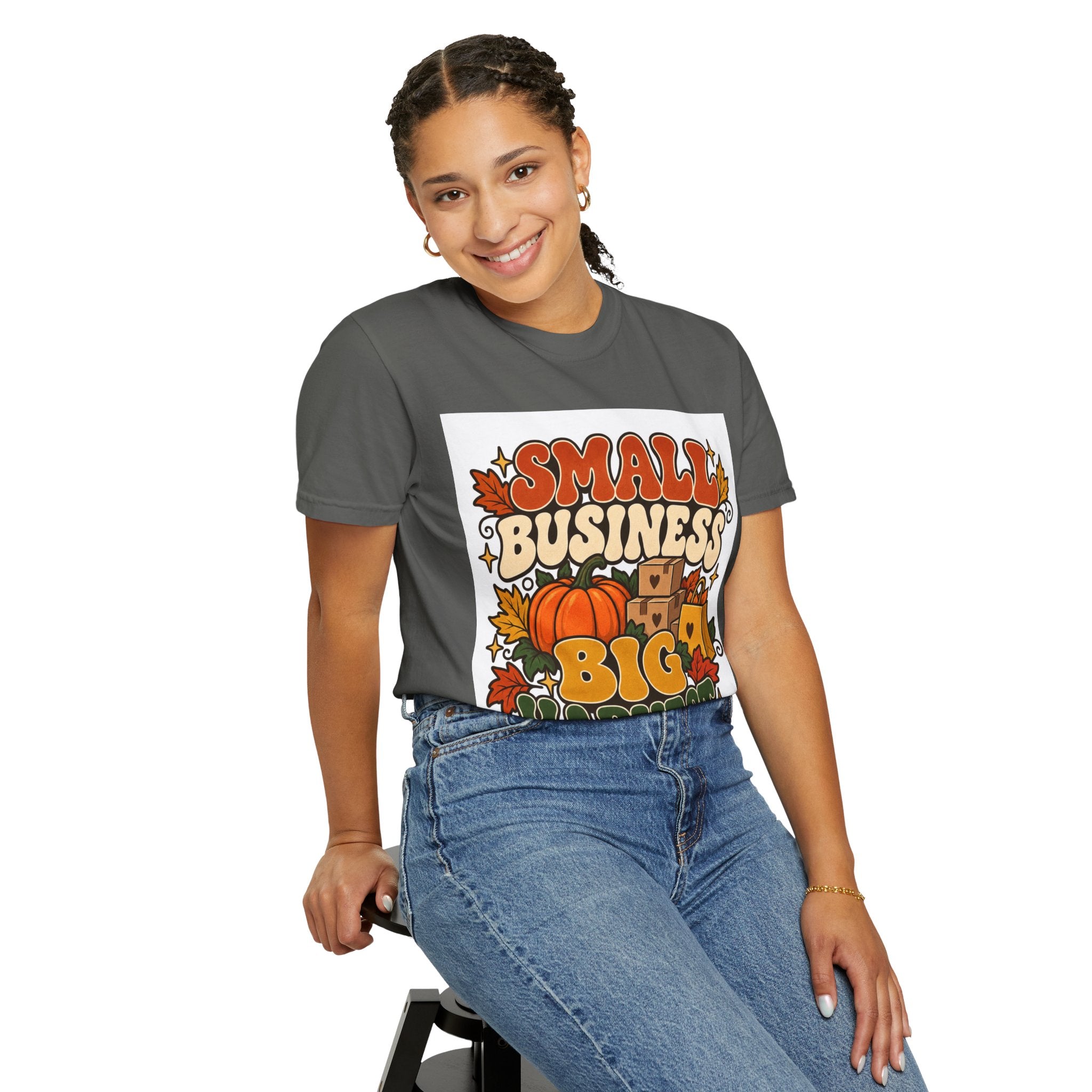 Small Business Big Harvest T-Shirt — Fall Entrepreneur Garment-Dyed Tee