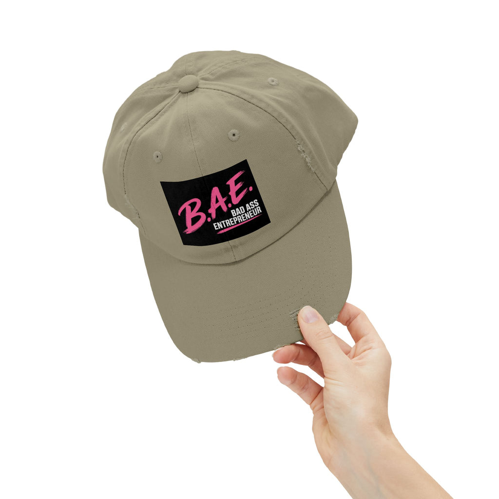 B.A.E. Bad Ass Entrepreneur Distressed Cap | Vintage Business Owner Hat