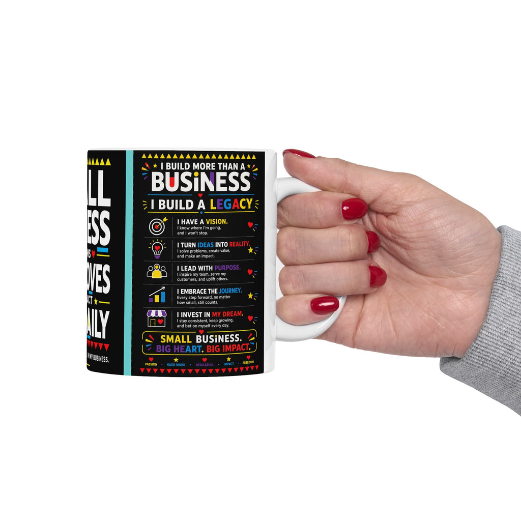 Small Business. Big Dreams. Bold Moves. Coffee Mug | Entrepreneur Gift | Business Owner Motivation Mug | 11oz & 15oz Ceramic Cup