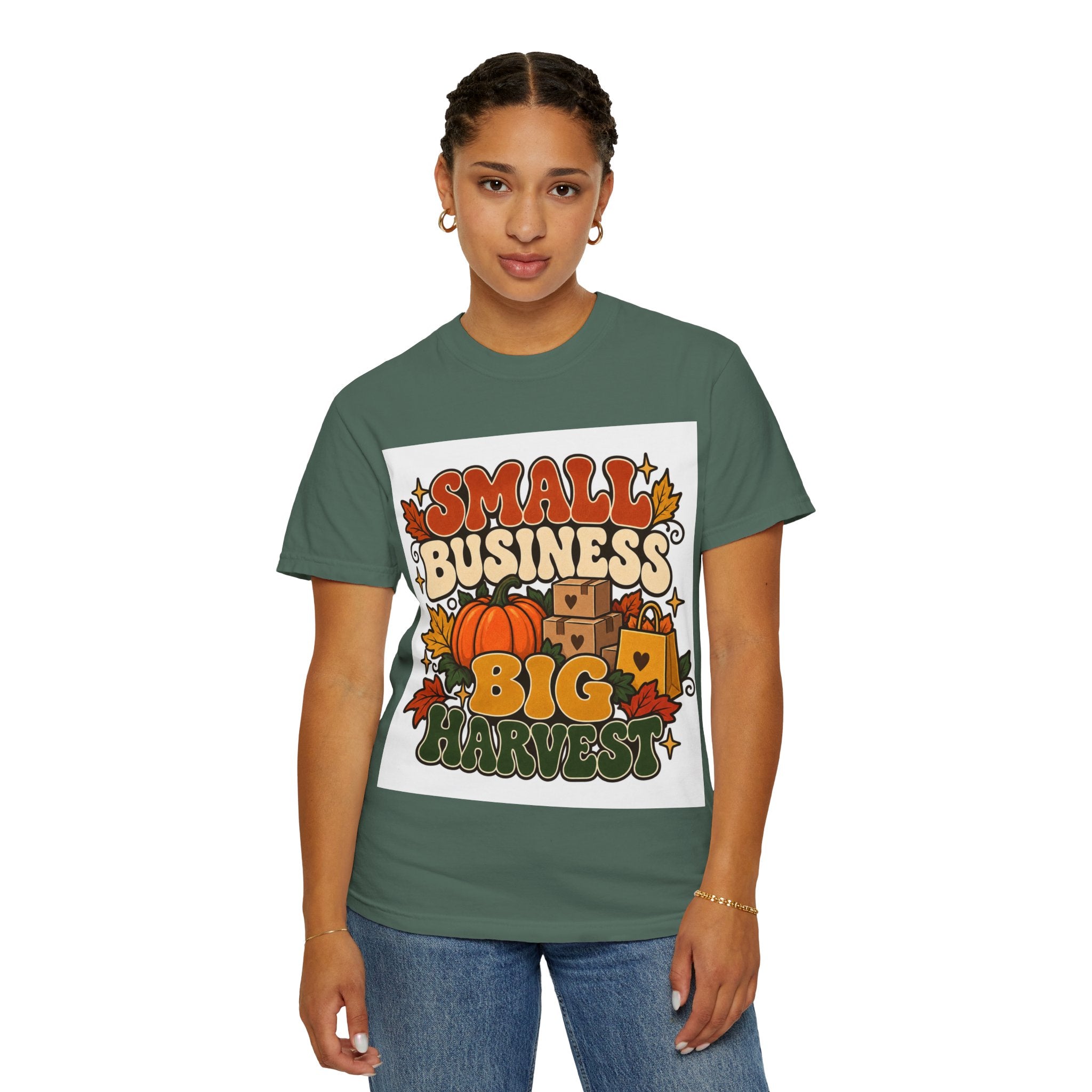 Small Business Big Harvest T-Shirt — Fall Entrepreneur Garment-Dyed Tee