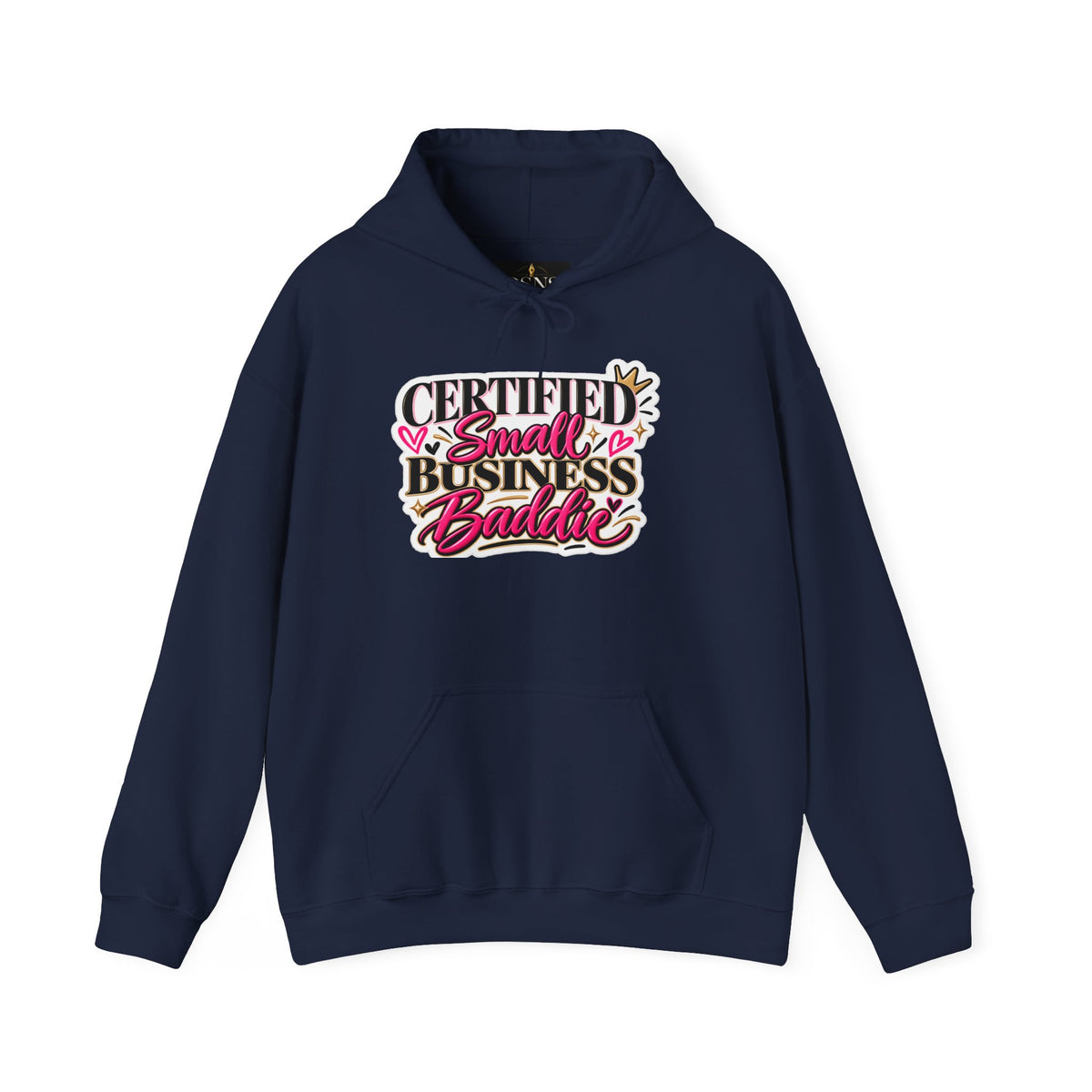 Certified Small Business Baddie Hoodie — Bold Women Entrepreneur Graphic Sweatshirt