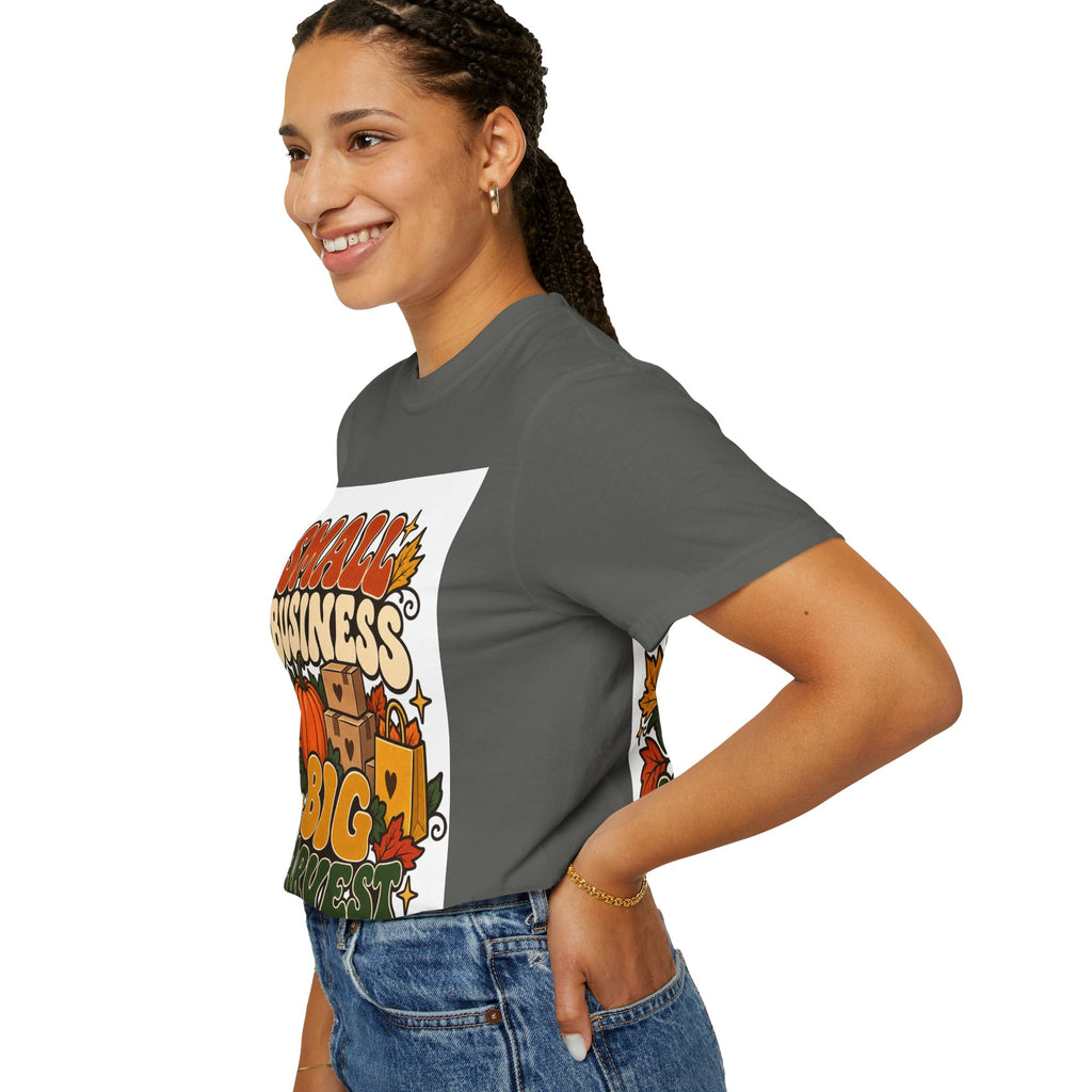 Small Business Big Harvest T-Shirt — Fall Entrepreneur Garment-Dyed Tee