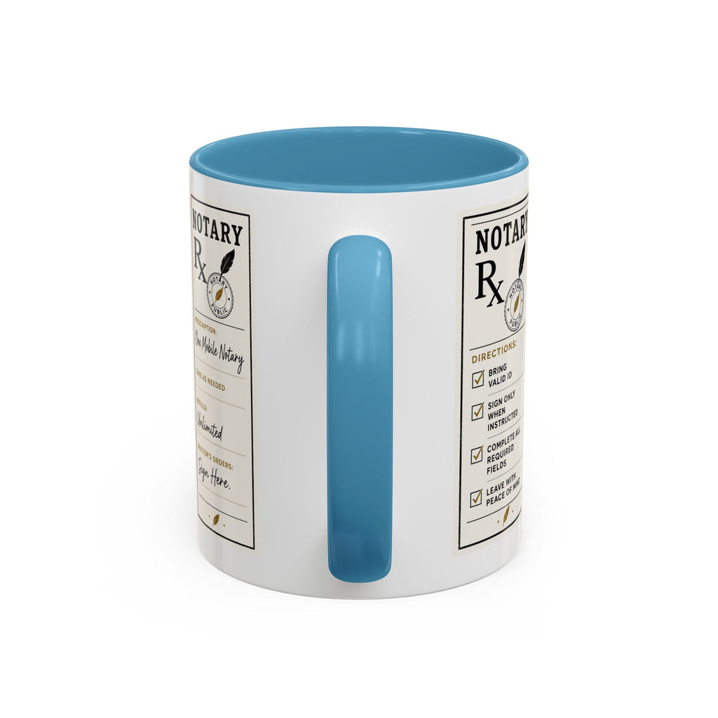 Notary Prescription | Accent Coffee Mug (11oz & 15oz)
