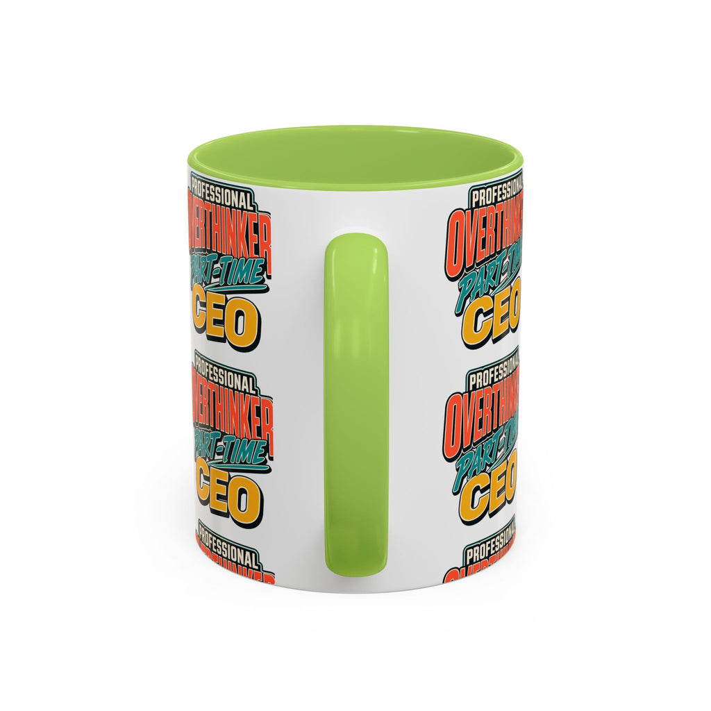 Professional Overthinker Part-Time CEO Mug | Funny Small Business Owner Coffee Cup | Entrepreneur and Side-Hustle Gift