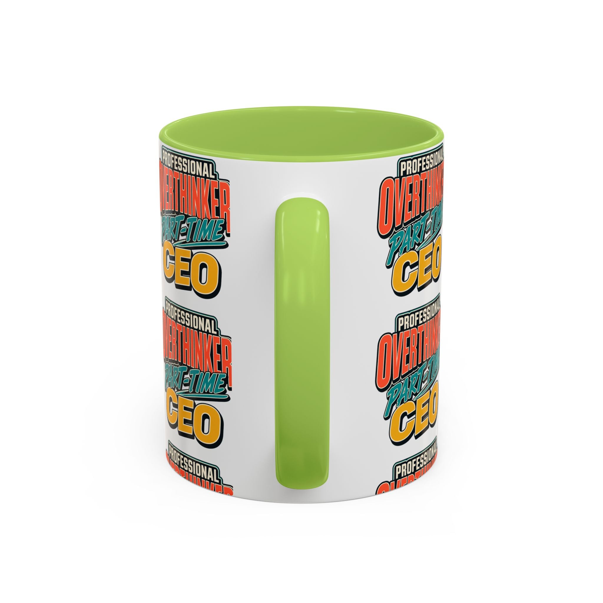 Professional Overthinker Part-Time CEO Mug | Funny Small Business Owner Coffee Cup | Entrepreneur and Side-Hustle Gift