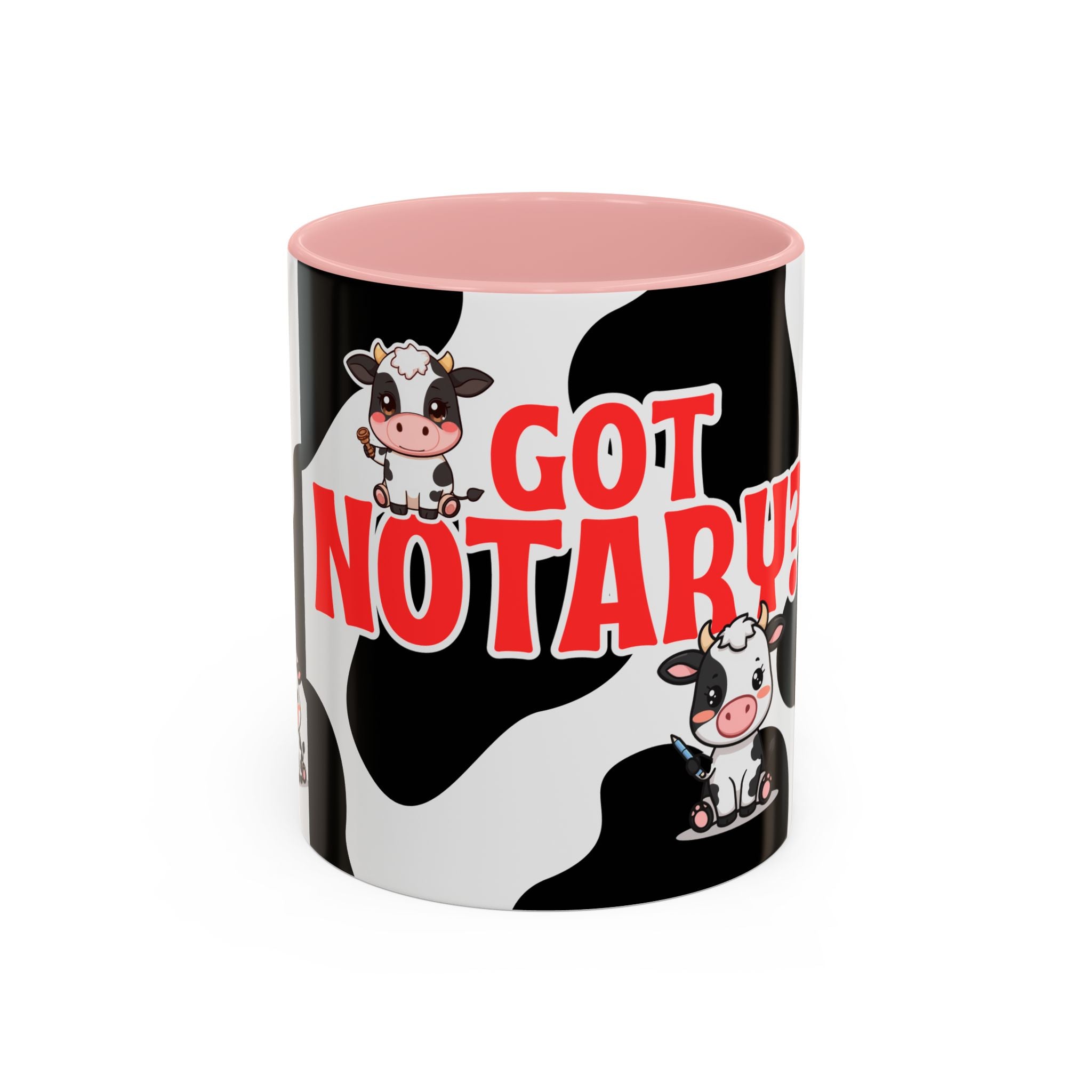 Got Notary? Cow Print Accent Coffee Mug | Funny Notary Public Gift | 11oz & 15oz