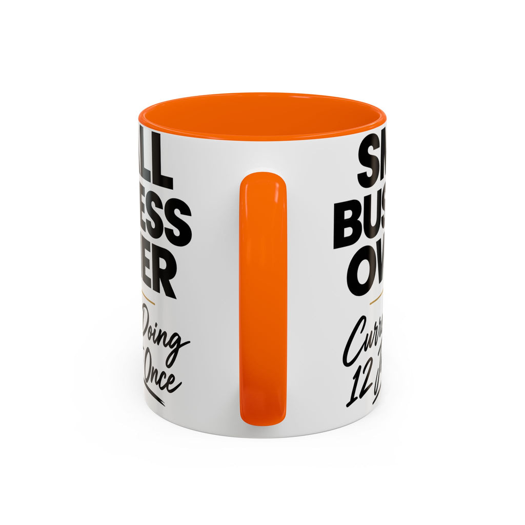 Small Business Owner Mug | “Currently Doing 12 Jobs at Once” Funny Entrepreneur Coffee Cup
