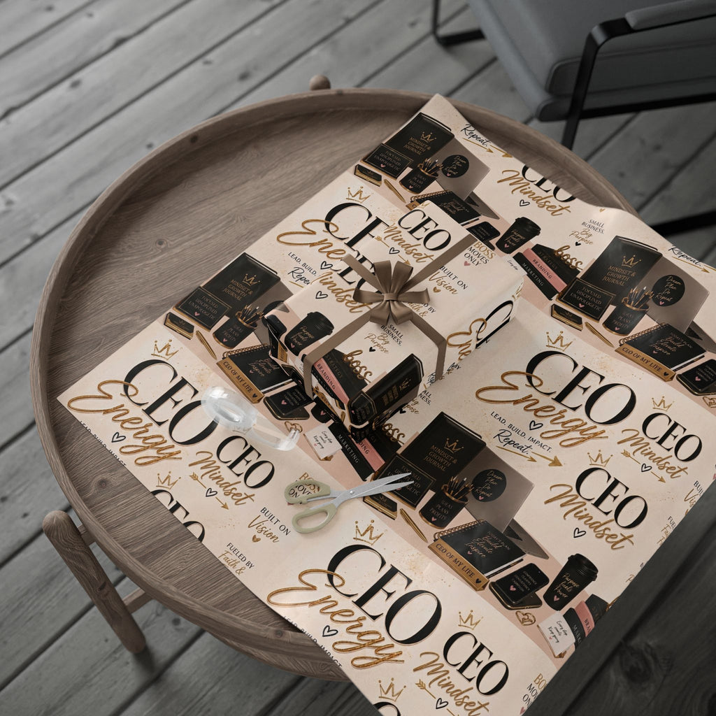 👑 CEO Energy Wrapping Paper – Small Business Owner Gift Wrap ✨