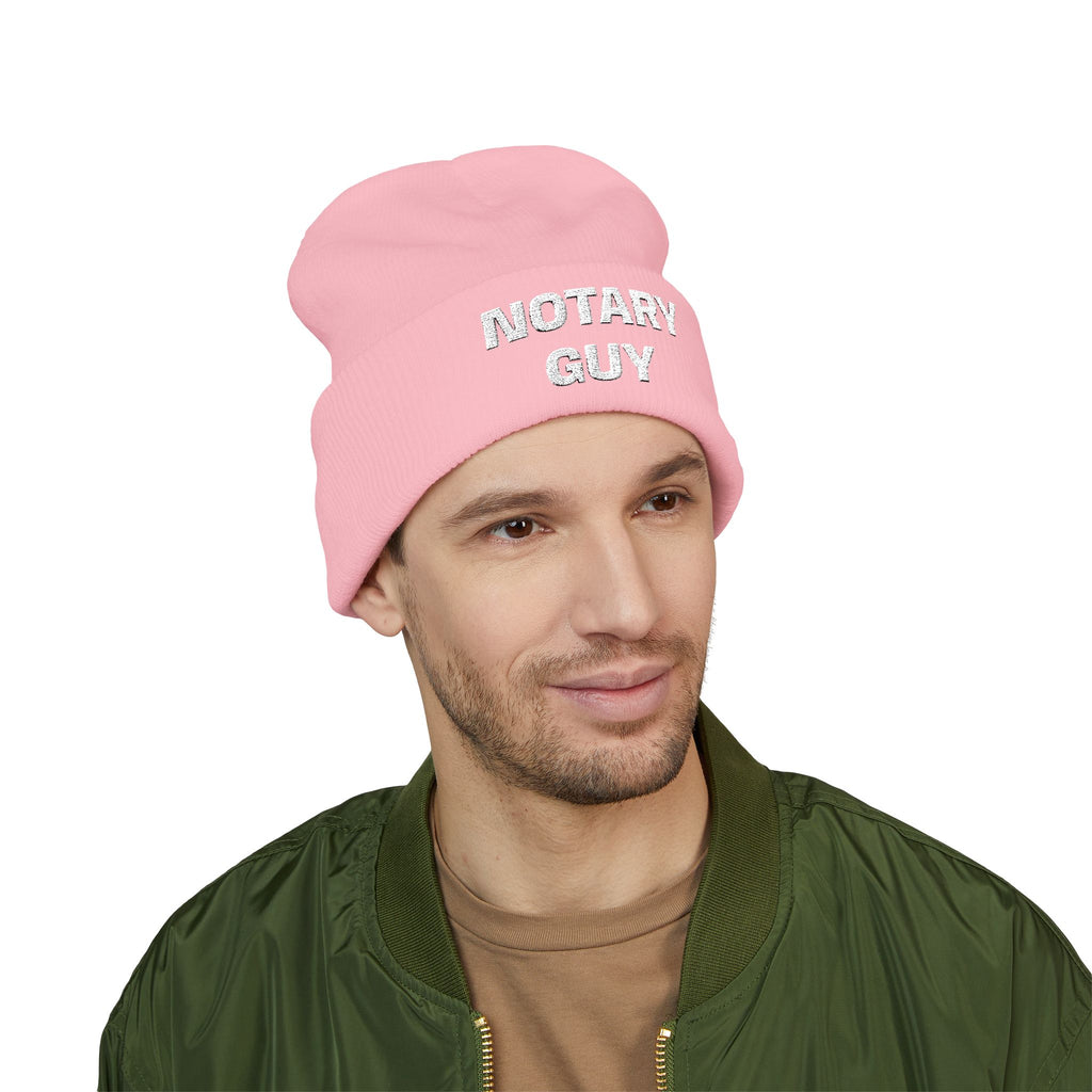 Notary Guy Embroidered Cuffed Beanie | Men's Notary Public Winter Hat