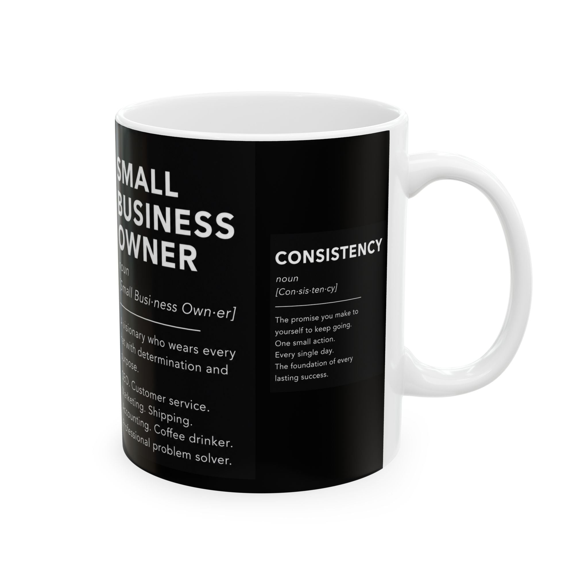 ☕ Small Business Owner Definition Coffee Mug | Entrepreneur Mug | CEO Gift | Minimalist Business Owner Cup | Success & Motivation Mug