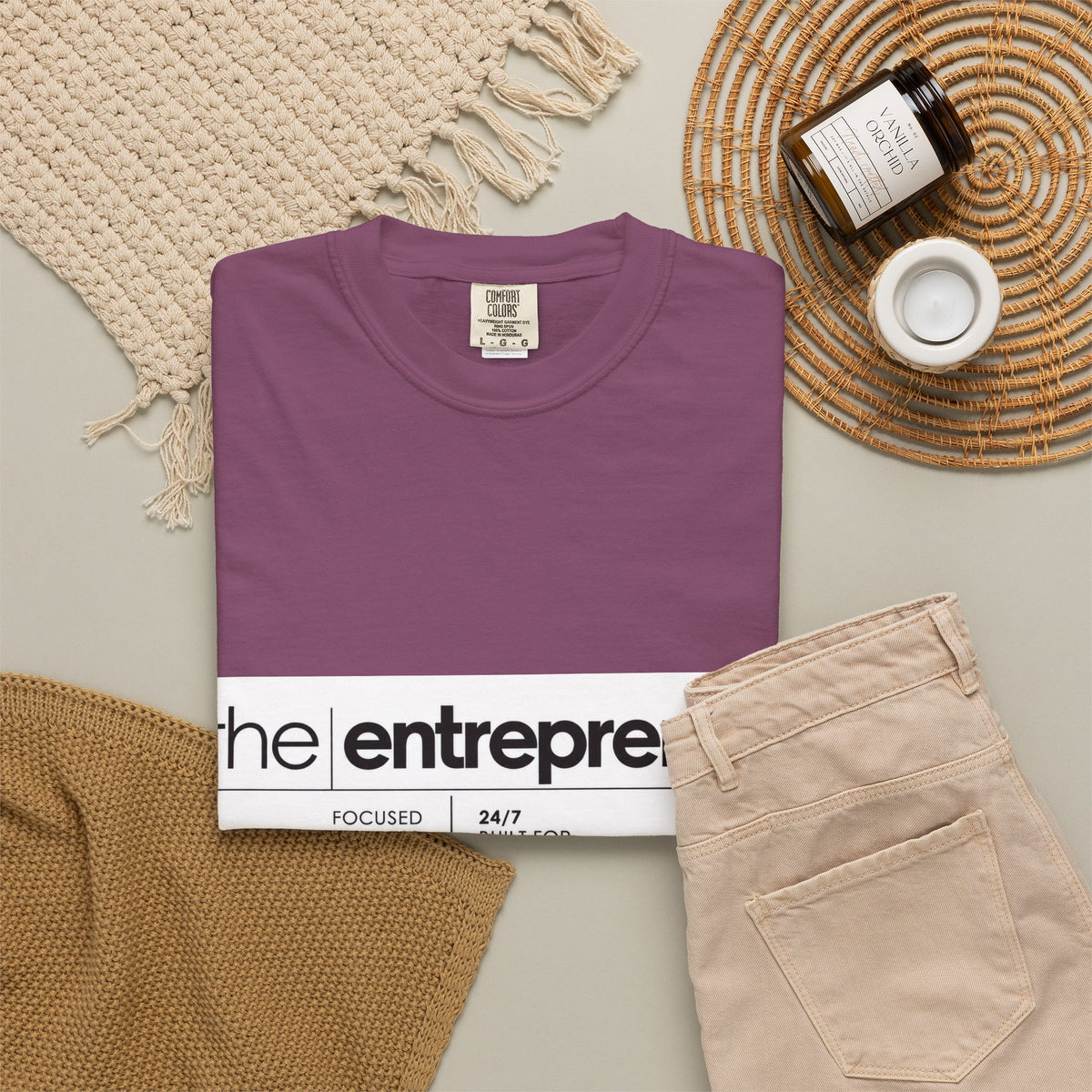 The Entrepreneur Garment-Dyed T-Shirt — Focused, Fearless, Funded Business Owner Tee