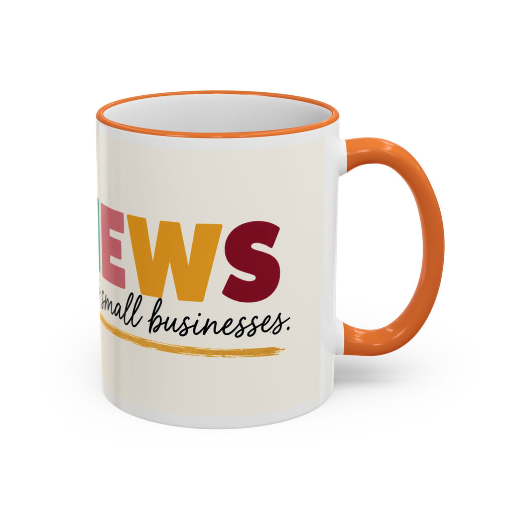 Reviews Are Love Letters to Small Businesses Mug — Entrepreneur Gift, Small Business Owner Coffee Cup