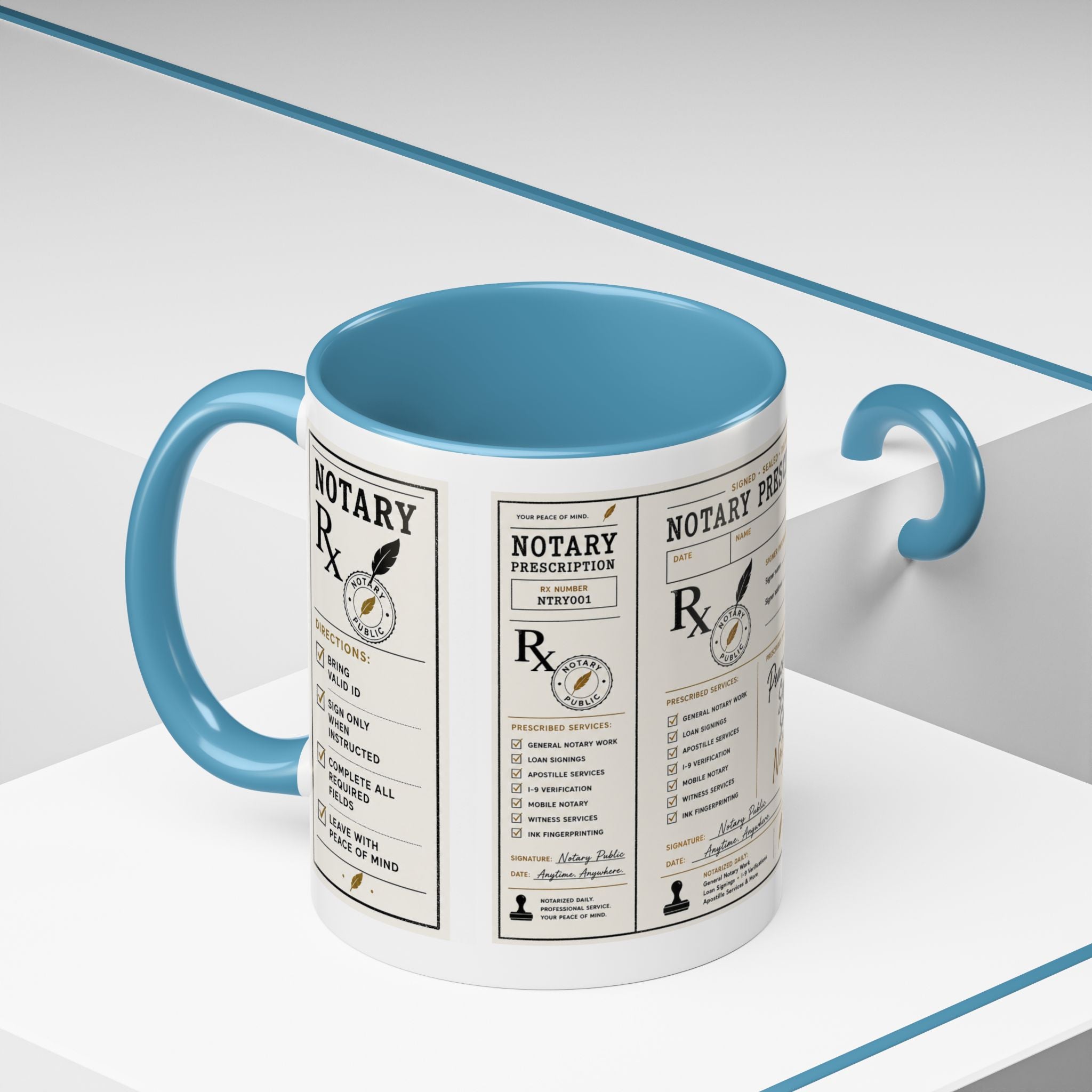 Notary Prescription | Accent Coffee Mug (11oz & 15oz)
