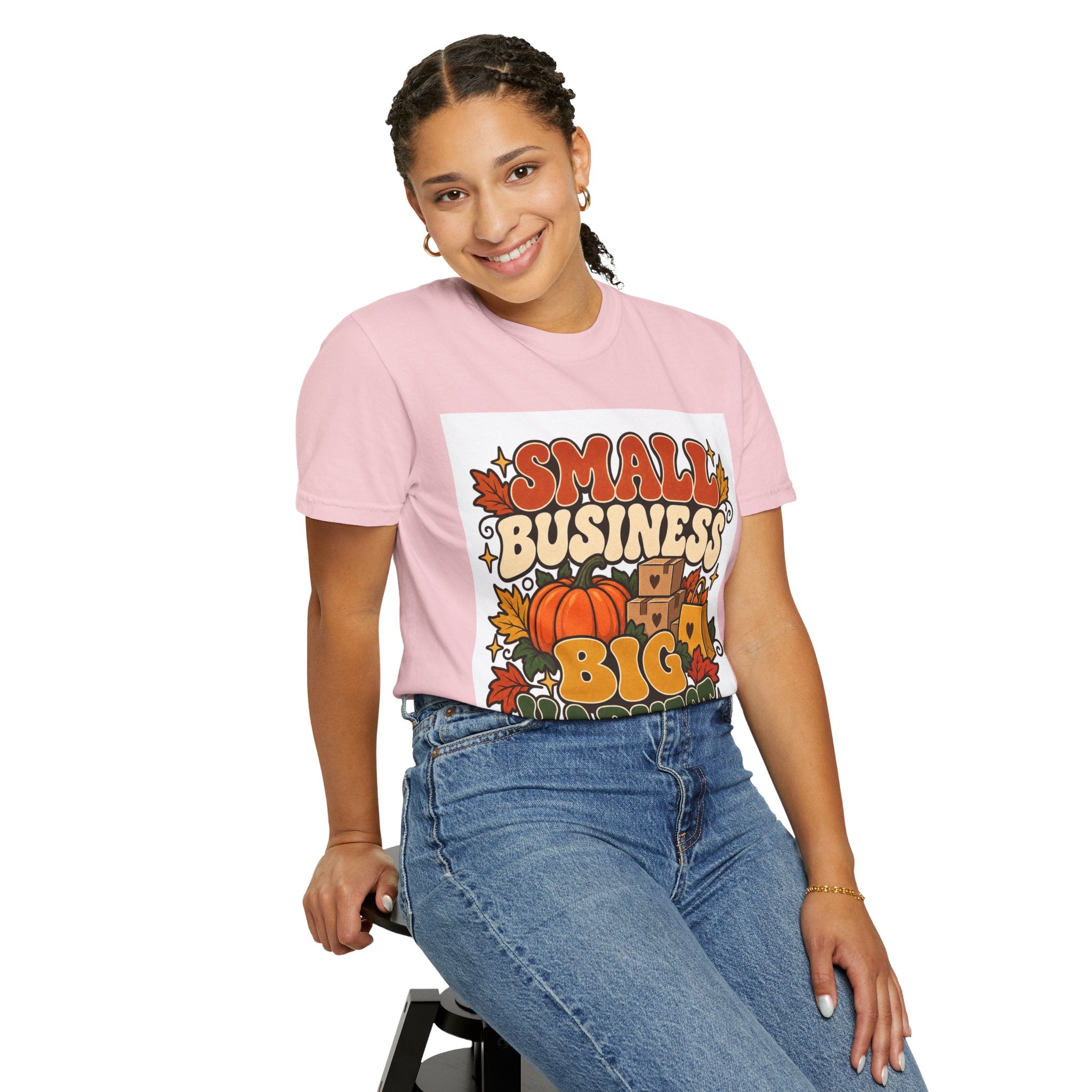 Small Business Big Harvest T-Shirt — Fall Entrepreneur Garment-Dyed Tee