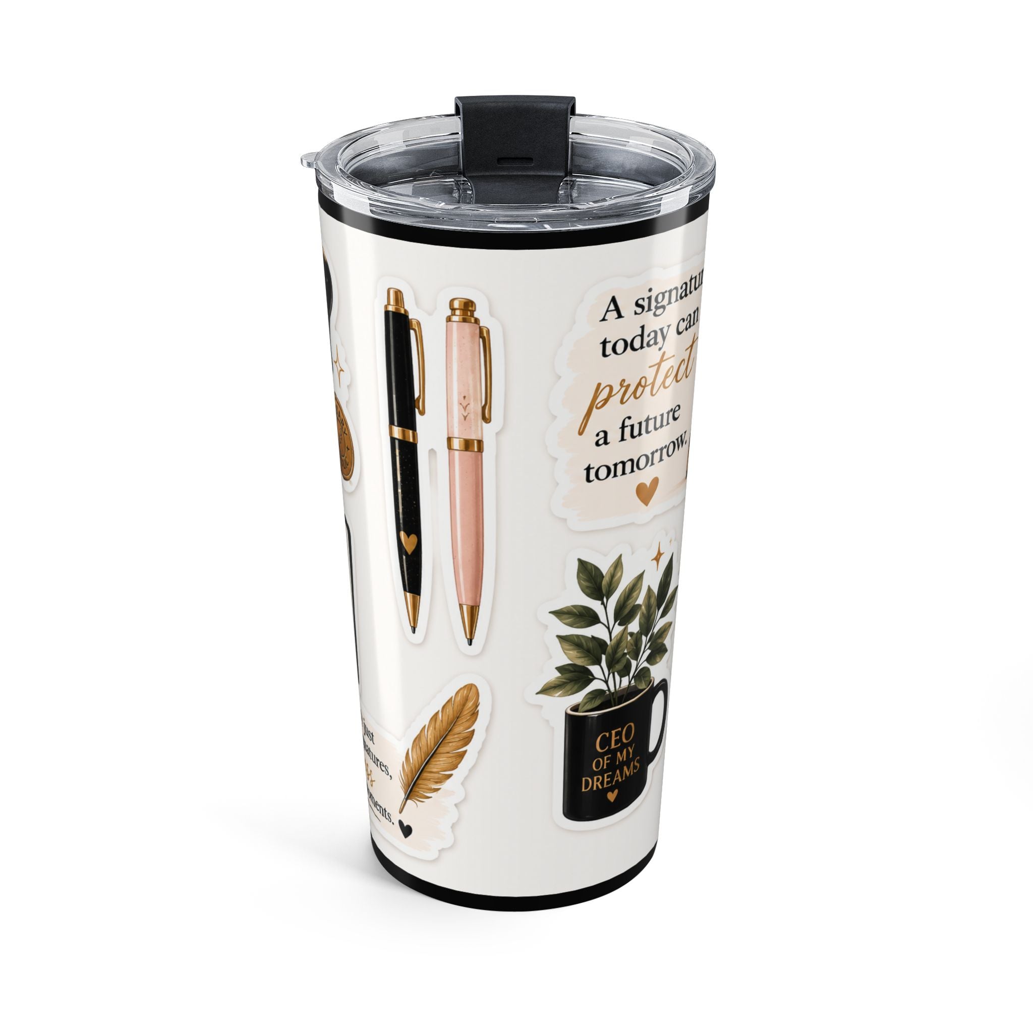 Notary Affirmation 20oz Tumbler — “Nailed It” Notary Lifestyle Travel Cup