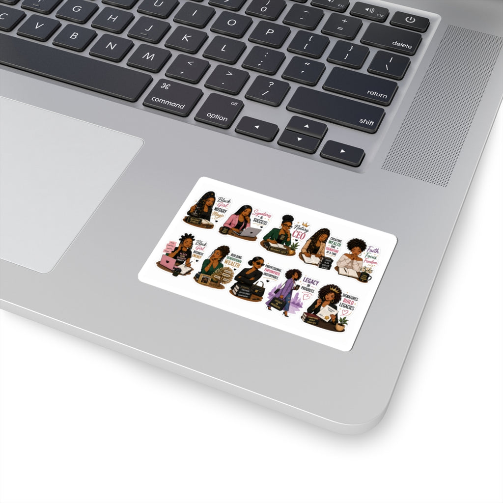 Black Girl Entrepreneur Sticker Pack | CEO Mindset Vinyl Stickers | Business Boss Decals | Women in Business | Laptop & Planner Stickers