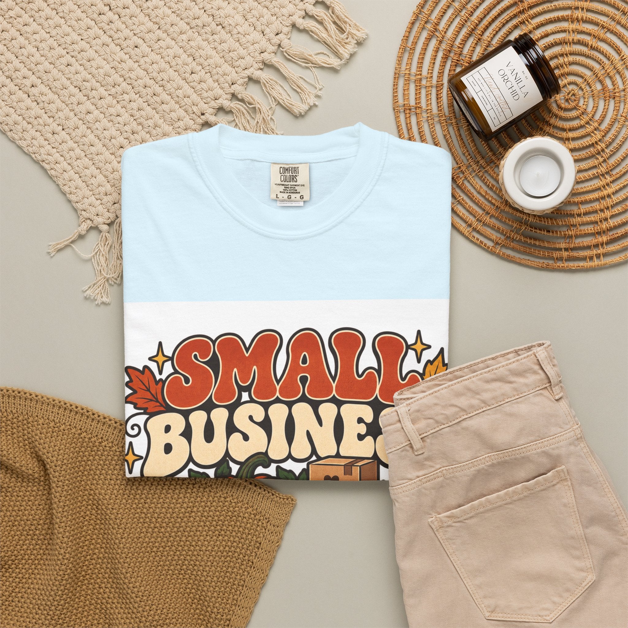 Small Business Big Harvest T-Shirt — Fall Entrepreneur Garment-Dyed Tee